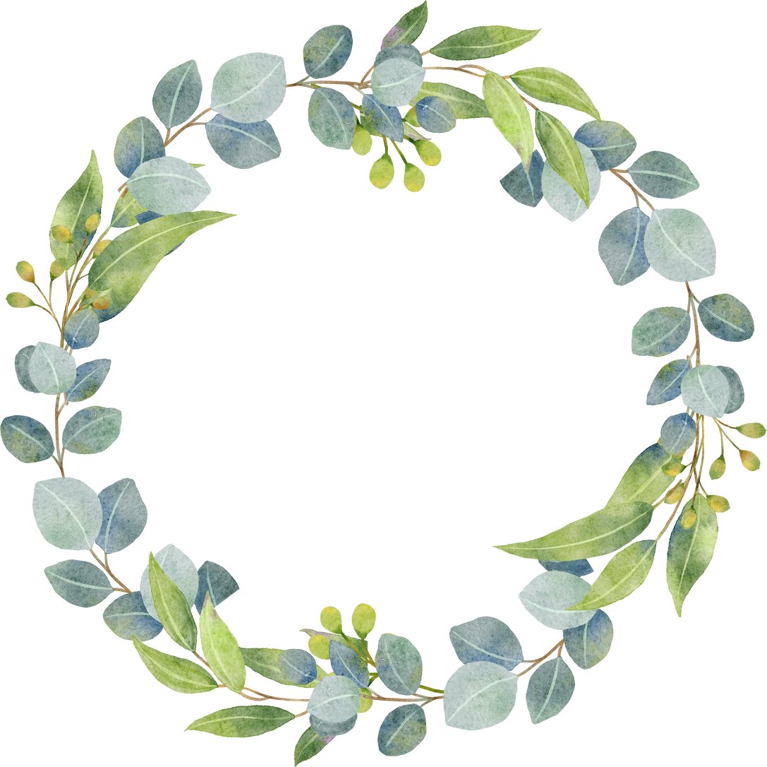 Watercolor Leaf Wreath